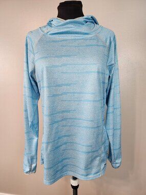 Patagonia Women's Size Large Sunshade Hoodie Light Blue Wave Gorpcore Hiking